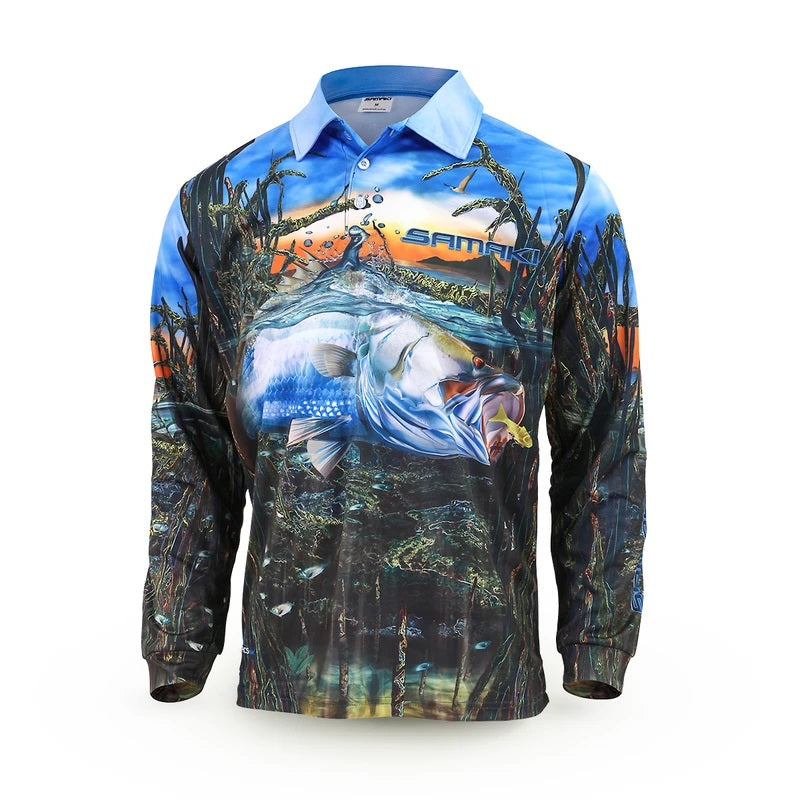 Samaki Saltwater Barra L/S Shirt